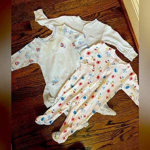 Kissy Kissy Bundle. 6-9month lot. Two button, one zipper.